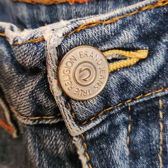 True Religion Women's "Bobby" Flare Leg Jeans Distressed Style Size 30 - Picture 6 of 14